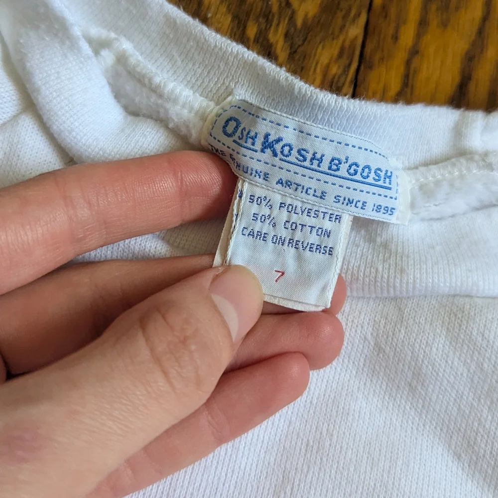 Vintage 80s 90s Oshkosh B'gosh Kids 7 Crewneck Sweatshirt